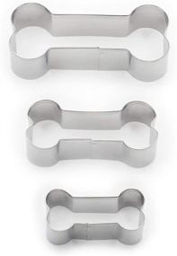 img 4 attached to 🐶 Premium 3-Piece Stainless Steel Dog Bone Cookie Cutter Set by Fox Run