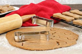 img 2 attached to 🐶 Premium 3-Piece Stainless Steel Dog Bone Cookie Cutter Set by Fox Run