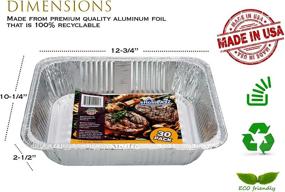 img 3 attached to 🍽️ eHomeA2Z Aluminum Pans Disposable Half Size (30 Pack) - Multipurpose Cooking, Roasting, and Storing Solution for Home, Catering, and Buffet Supplies