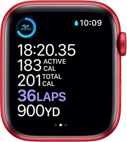 img 1 attached to Apple Watch Series 6 (44mm) GPS + Cellular - (Product) RED Aluminum Case with (Product) RED Sport Band
