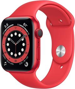 img 4 attached to Apple Watch Series 6 (44mm) GPS + Cellular - (Product) RED Aluminum Case with (Product) RED Sport Band
