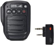 📻 hys walkie talkie wireless bluetooth handheld speaker mic with shoulder microphone - compatible with baofeng uv-5r 5ra 5rb 5rc 5rd 5re 5replus 3r+ 2-way radio accessories logo