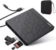 📀 apiker external dvd drive: usb3.0 cd dvd +/-rw burner with sd slot, type c cord, carrying case - multi-functional for laptop, pc & mac logo
