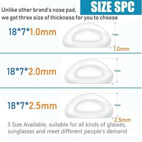 img 3 attached to SAIGO 12 Paris Adhesive Nose Pads for Glasses - D Shape Anti-Slip Stick on Silicone Nose Pads, 2mm, Transparent, Compatible with Eyeglasses, Sunglasses