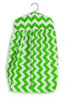 bedding chevron diaper stacker green logo