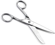 professional 7 inch silver shears knife edge craft tailor scissors - heavy duty stainless steel fabric dressmaker shears for cutting cloth, leather, canvas, denim (silver) logo