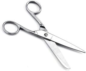 img 2 attached to Professional 7 Inch Silver Shears Knife Edge Craft Tailor Scissors - Heavy Duty Stainless Steel Fabric Dressmaker Shears for Cutting Cloth, Leather, Canvas, Denim (Silver)