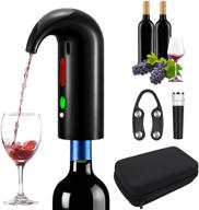 🍷 electric wine aerator pourer by ricank – portable one-touch wine decanter and dispenser pump for red & white wine – multi-smart automatic oxidizer usb rechargeable spout pourer – black logo