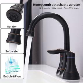 img 3 attached to 4011B ORB Version: Premium 🚰 Bathroom Faucet with 2 Handle Functionality