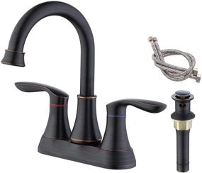img 4 attached to 4011B ORB Version: Premium 🚰 Bathroom Faucet with 2 Handle Functionality