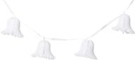 🎉 white tissue bell streamer - party accessory for streamers (1 count) (1/pkg) logo