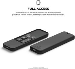 img 1 attached to 📱 elago R2 Slim Case for Apple TV Siri Remote 1st Gen (Black) - Sleek & Scratch-Free Silicone, Shock Absorption, Full Access