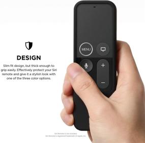 img 2 attached to 📱 elago R2 Slim Case for Apple TV Siri Remote 1st Gen (Black) - Sleek & Scratch-Free Silicone, Shock Absorption, Full Access