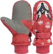 🧤 miaowoof toddler waterproof thinsulate mittens: essential cold weather accessories for boys logo