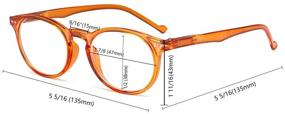 img 2 attached to Eyekepper 5-Pack Transparent Frame Reading Glasses with Oval Round Spring Hinges [+1.75]