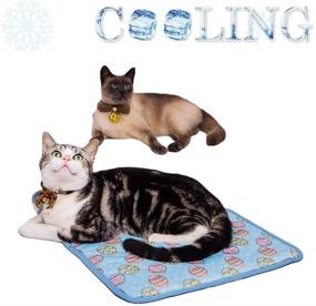 img 4 attached to 🐶 SEIS Dog Ice Pad Ice Silk Cats Kennel Mat Pet Cooling Pad Summer Cool Bamboo Mat Breathable Pad" - Optimized Product Name: "SEIS Cooling Pad for Dogs and Cats - Ice Silk Kennel Mat, Bamboo Summer Cool Mat - Breathable & Refreshing