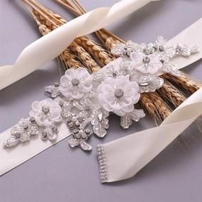 img 2 attached to Azaleas Womens Wedding Sashes Off White Women's Accessories and Belts
