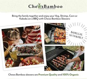 img 2 attached to 🍢 Bite into Quality: 6-Inch Chews Bamboo Skewers, 4mm Thick – Perfect for Grilling and Shish Kabob Skewers! 100 Kebab Sticks per Box