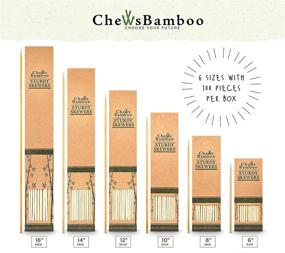 img 1 attached to 🍢 Bite into Quality: 6-Inch Chews Bamboo Skewers, 4mm Thick – Perfect for Grilling and Shish Kabob Skewers! 100 Kebab Sticks per Box