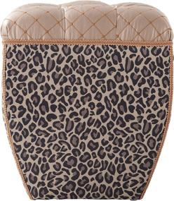 img 1 attached to Leopard Print 🐆 Ottoman by Jennifer Taylor Home