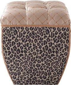 img 2 attached to Leopard Print 🐆 Ottoman by Jennifer Taylor Home