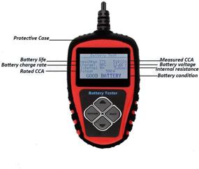 img 2 attached to 🔋 Roadi 3-in-1 Auto Battery Tester: Upgraded Version with Accurate Testing for 12V Vehicles, Comprehensive User Manual, and Protective Case