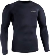 ❄️ exio mens thermal midweight baselayer compression top long-sleeve underwear shirt/bottom - ideal for winter-gear логотип