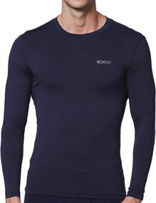 img 3 attached to ❄️ EXIO Mens Thermal Midweight Baselayer Compression Top Long-Sleeve Underwear Shirt/Bottom - Ideal for Winter-Gear