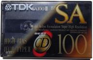 tdk sa-100 iec ii/type ii high bias: superior sound quality and durability logo