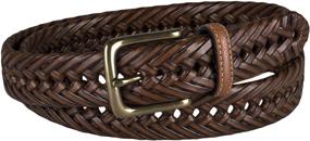 img 3 attached to Tommy Hilfiger Mens Braided Saddle Men's Accessories and Belts