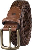 tommy hilfiger mens braided saddle men's accessories and belts logo