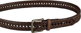 img 2 attached to Tommy Hilfiger Mens Braided Saddle Men's Accessories and Belts