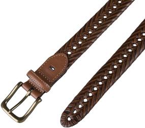 img 1 attached to Tommy Hilfiger Mens Braided Saddle Men's Accessories and Belts