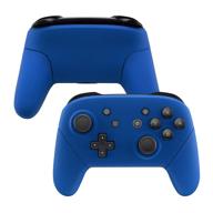 🎮 enhanced blue soft touch grip housing shell cover with backplate handles by extremerate - diy replacement for nintendo switch pro controller (controller not included) логотип