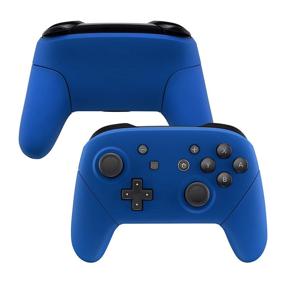 img 4 attached to 🎮 Enhanced Blue Soft Touch Grip Housing Shell Cover with Backplate Handles by eXtremeRate - DIY Replacement for Nintendo Switch Pro Controller (Controller NOT Included)