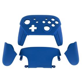 img 3 attached to 🎮 Enhanced Blue Soft Touch Grip Housing Shell Cover with Backplate Handles by eXtremeRate - DIY Replacement for Nintendo Switch Pro Controller (Controller NOT Included)