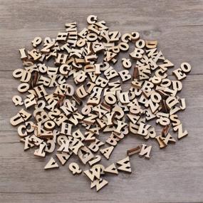 img 3 attached to 🔤 Artibetter 200pcs Wooden Alphabet: Perfect Embellishment for Arts & Crafts, DIY Decoration & Displays - Small 15mm Wood Letters