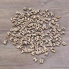 img 1 attached to 🔤 Artibetter 200pcs Wooden Alphabet: Perfect Embellishment for Arts & Crafts, DIY Decoration & Displays - Small 15mm Wood Letters