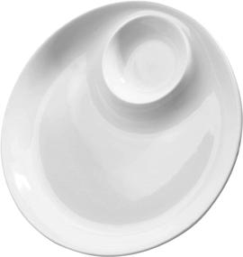 img 4 attached to 🍽️ Divided Porcelain Super Bowl Serving Platter