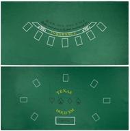 🃏 brybelly blackjack & texas hold 'em felt mat – 2-in-1 gaming table top: poker games & blackjack - casino-style, spill-proof layout cloth card table логотип