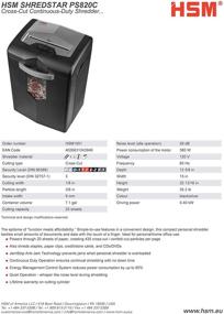 img 3 attached to 🔪 HSM Shredstar PS820C - High Capacity 20-Sheet Cross Cut Shredder with 7.1-Gallon Bin, Continuous Operation