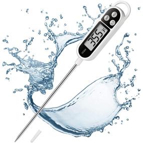 img 2 attached to 🌡️ AikTryee Digital Instant Read Meat Thermometer: Perfect for Kitchen, Cooking, Food, Candy, Oil, Deep Fry, BBQ, Grill, and Smoker