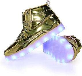 img 1 attached to 👟 Voovix High Top Rechargeable Hi Shine Sneakers Boys' Shoes: A Stylish and Illuminating Footwear Choice