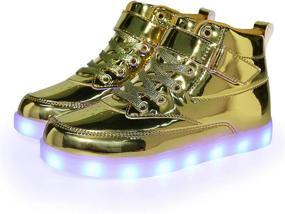 img 3 attached to 👟 Voovix High Top Rechargeable Hi Shine Sneakers Boys' Shoes: A Stylish and Illuminating Footwear Choice