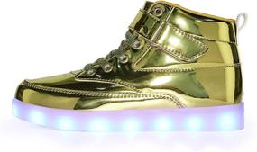 img 2 attached to 👟 Voovix High Top Rechargeable Hi Shine Sneakers Boys' Shoes: A Stylish and Illuminating Footwear Choice