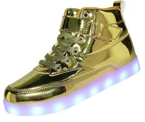 img 4 attached to 👟 Voovix High Top Rechargeable Hi Shine Sneakers Boys' Shoes: A Stylish and Illuminating Footwear Choice