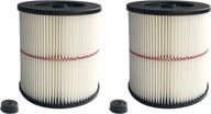 🔍 craftsman wet/dry shop vac replacement filter - 2 pack 9-17816 air cartridge filter, fits 5 gallon & larger vacuum cleaners логотип