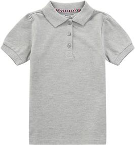 img 2 attached to 👚 Premium Quality Bienzoe Girls' School Uniform: 2 Pack of Breathable Short Sleeve Polo Shirts