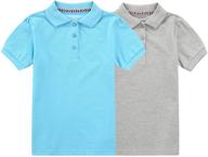 👚 premium quality bienzoe girls' school uniform: 2 pack of breathable short sleeve polo shirts logo