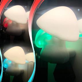 img 4 attached to 🍄 Hemucun Color-Changing Mushroom Night Light Lamp Decor Gift: Smart Sensor Dusk-to-Dawn LED NightLight for Kids – Ideal Bedroom/Bathroom/Kitchen Accessory [1pc/Pack]